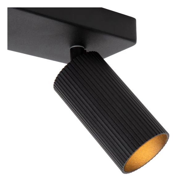 Lucide CLUBS - Ceiling spotlight - 2xGU10 - Black - detail 1